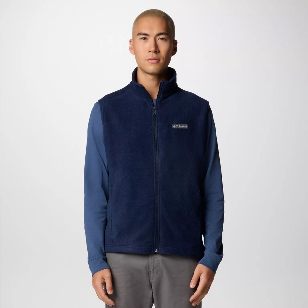 Columbia Men’s Steens Mountain Fleece Vest. Size:XL, Color: Navy Blue